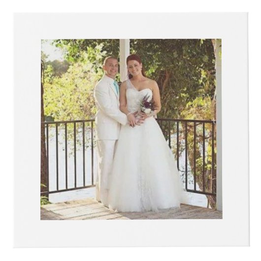 Aangepast bruiloft fotoblok kubus (Voorkant)