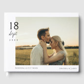 Aangepast bruiloft-gastboek met foto gastenboek (Voorkant)