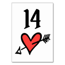 Aangepast bruiloft-liefdeshart zwart en rood tabel