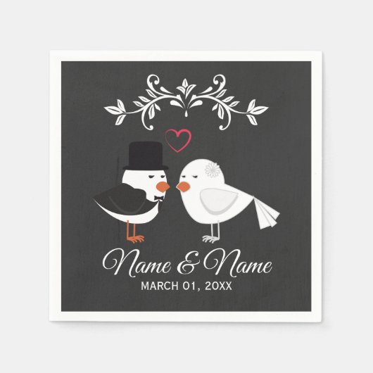 Aangepast bruiloft Napkin Servet (Voorkant)