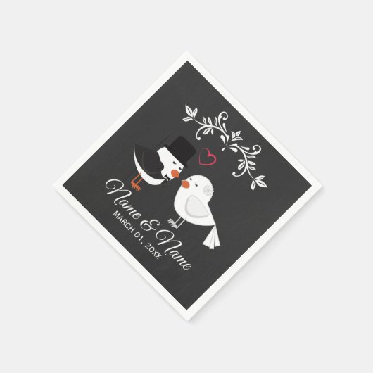 Aangepast bruiloft Napkin Servet (Hoek)