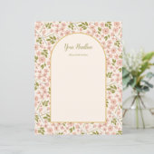 Aangepast bruiloft op touw en roze Floral (Staand voorkant)