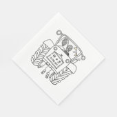 Aangepast bruiloft voor tractorland servet (Hoek)