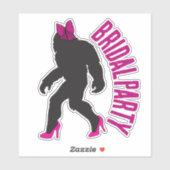Aangepast bruiloftsfeest cadeau Chic Sassy Sasquat Sticker (Vel)