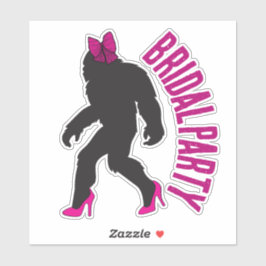 Aangepast bruiloftsfeest cadeau Chic Sassy Sasquat Sticker
