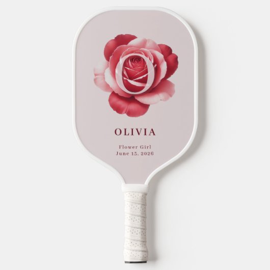 Aangepast bruiloftsgeschenk Pickleball naam datum Paddle (Voorkant)