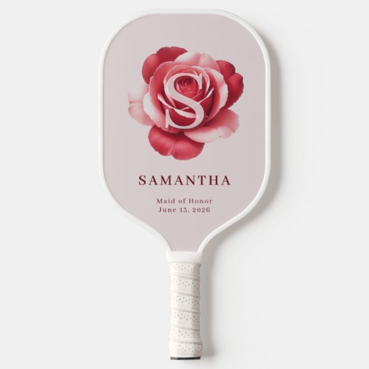 Aangepast bruiloftsgeschenk Pickleball naam datum Paddle (Voorkant)