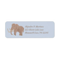Aangepast Bruin, Blauw Woolly Mammoth Retouradres