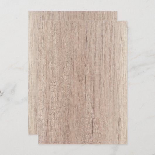 Aangepast bruin hout, blikbord Elegant Blank (Voorkant / Achterkant)