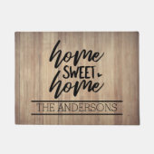 Aangepast bruin hout | Home Sweet Home Deurmat (Voorkant)