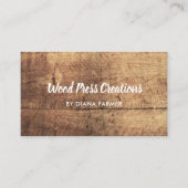 Aangepast bruin  hout Visitekaartje (Voorkant)