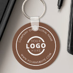 Aangepast bruin promotioneel bedrijf met Logo Sleutelhanger<br><div class="desc">Pas dit onderzetter eenvoudig aan met uw eigen logo of aangepast afbeelding. U kunt de achtergrondkleur wijzigen om deze aan te passen aan uw logo- of bedrijfskleuren. Aangepaste sleutelhangers met uw zakelijke logo zijn handig en licht voor klanten en werknemers, terwijl u ook uw bedrijf op de markt brengt. Geen...</div>