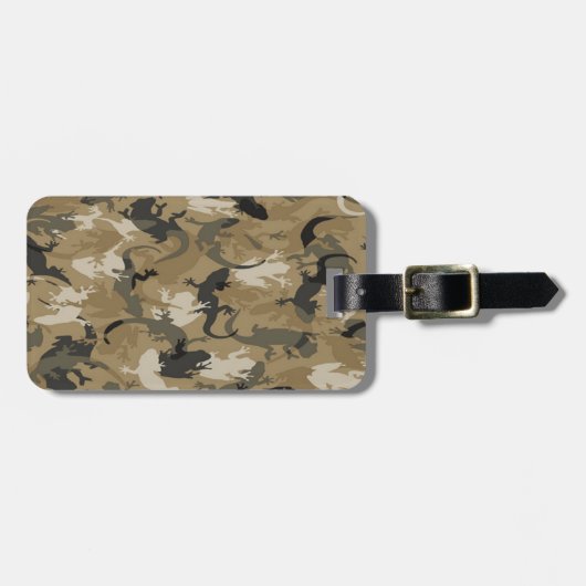 Aangepast bruin rubberen Bagagelabel (Voorkant horizontaal)