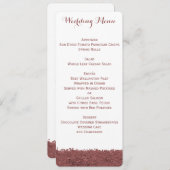 Aangepast bruine marsala en het menu Witte bruilof (Voorkant / Achterkant)