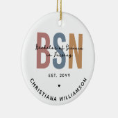 Aangepast BSN-bachelor voor wetenschap in verpleeg Keramisch Ornament (Rechts)