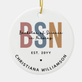 Aangepast BSN-bachelor voor wetenschap in verpleeg Keramisch Ornament (Voorkant)