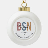 Aangepast BSN-bachelor voor wetenschap in verpleeg Keramische Bal Ornament (Voorkant)