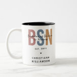 Aangepast BSN-bachelor voor wetenschap in verpleeg Tweekleurige Koffiemok<br><div class="desc">BSN Bachelor of Science in Nursing Personalized Nursing School Afstuderen Gifts!</div>