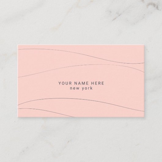 Aangepast budget Moderne Abstracte golven Visiteka Informatiekaartje (Voorkant)