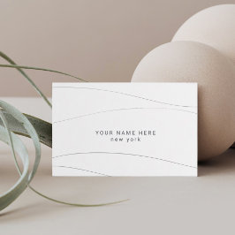 Aangepast budget Moderne Abstracte golven Visiteka Informatiekaartje