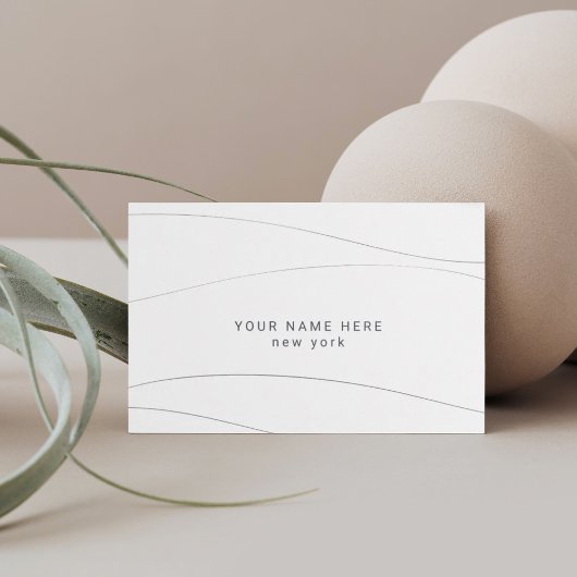 Aangepast budget Moderne Abstracte golven Visiteka Informatiekaartje