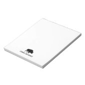 aangepast buffelsilhouet notitieblok (Linkerzijde)