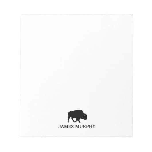 aangepast buffelsilhouet notitieblok (Voorkant)