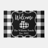 Aangepast bufferbord voor zwart-witherfst - Welkom Deurmat (Voorkant)