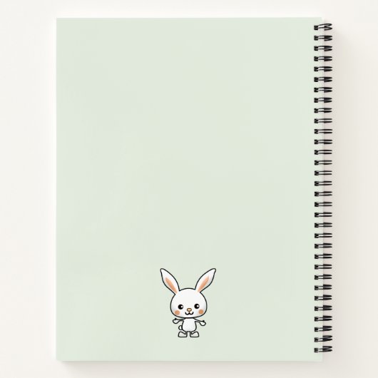 Aangepast Bunny Kawaii Notitieboek (Achterkant)