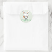 Aangepast Bunny Kawaii Ronde Sticker (Tas)