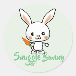 Aangepast Bunny Kawaii Ronde Sticker