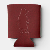 Aangepast Cabinedema met Beren in rood Blikjeskoeler (Achterkant)