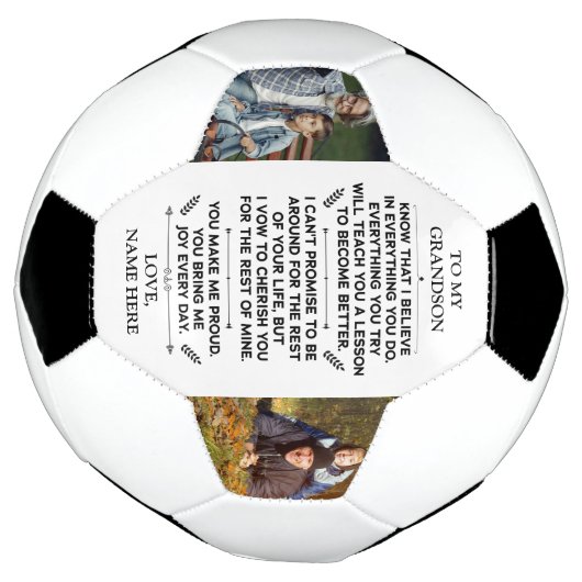 Aangepast cadeau aan mijn kleinzoon met 2 foto's voetbal (Gedraaid)