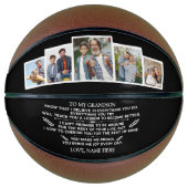 Aangepast cadeau aan mijn kleinzoon met 5 foto's basketbal (Voorkant)
