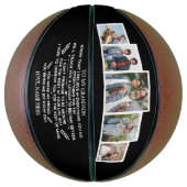 Aangepast cadeau aan mijn kleinzoon met 5 foto's basketbal (Verticaal)