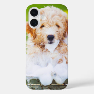 Aangepast cadeau met foto van huisdier Cute hond o iPhone 16 Hoesje