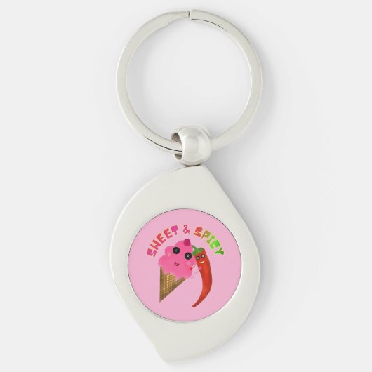 Aangepast cadeau Muts ijs en chilipeper Sleutelhanger (Voorkant)