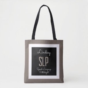 Aangepast cadeau! SLP (Logopedist) Boodschappentas Tote Bag