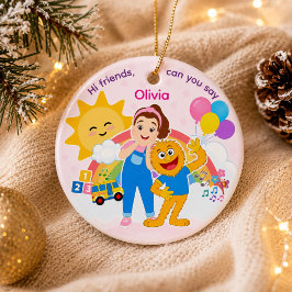Aangepast cadeau ter herinnering aan de verjaardag keramisch ornament