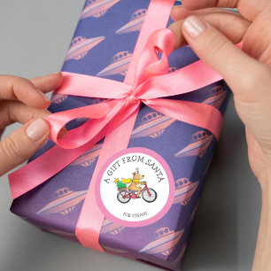 Aangepast cadeau van Santa Sticker voor kinderen