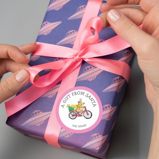 Aangepast cadeau van Santa Sticker voor kinderen