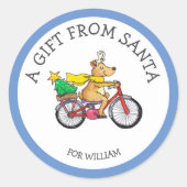 Aangepast cadeau van Santa Sticker voor kinderen (Voorkant)