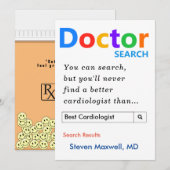 Aangepast cadeau voor cardioloog feestdagenkaart (Voorkant / Achterkant)