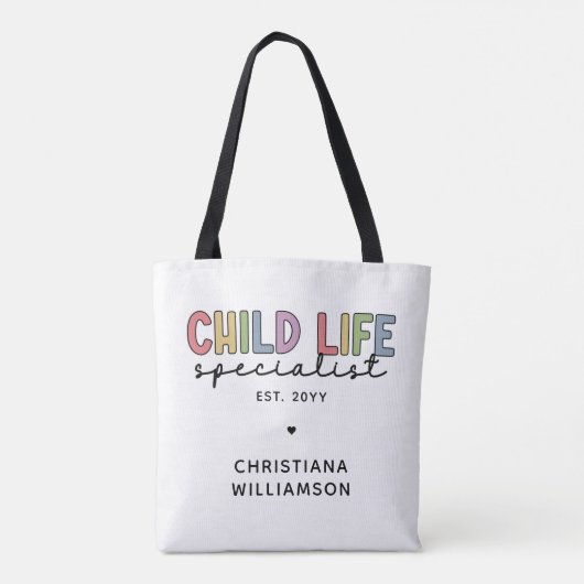 Aangepast cadeau voor Certified Child Life Special Tote Bag (Achterkant)