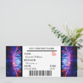 Aangepast cadeau voor concertkaartjes meisje kaart (Staand voorkant)