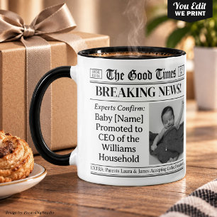 Aangepast cadeau voor een nieuwe baby, cadeau voor mok