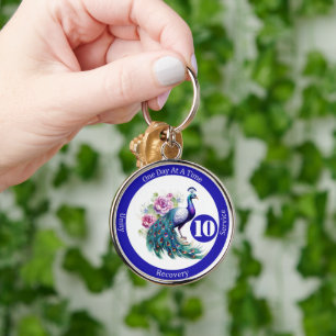 Aangepast cadeau voor herstelmijlpaal Nuchterhei Sleutelhanger
