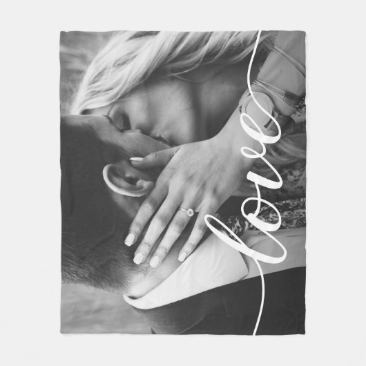 Aangepast cadeau voor het Love-script Fleece Deken (Voorkant)