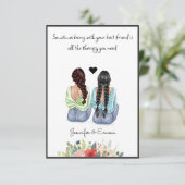 aangepast cadeau voor je beste vriend - voeg het l bedankkaart (Staand voorkant)