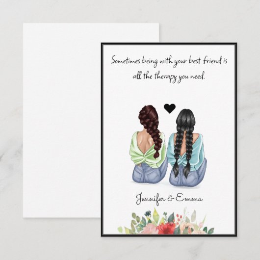 aangepast cadeau voor je beste vriend - voeg het l bedankkaart (Voorkant / Achterkant)